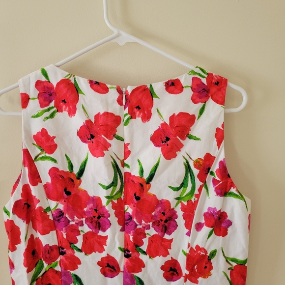Chaps red floral poppy sheath dress - Picture 5 of 7